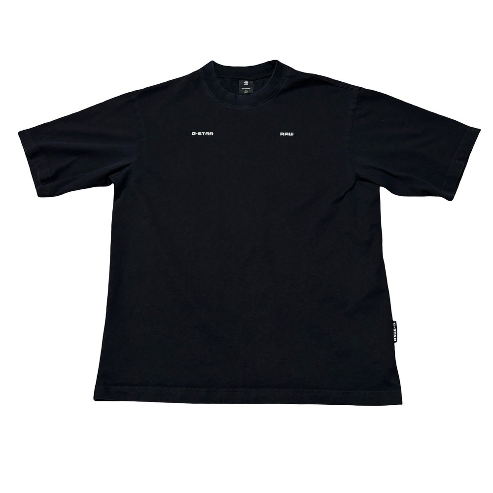 G-Star Raw Men's Spell Out Logo T Shirt Black Size Small 21 x 27